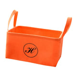 Maxbell Pet Toy Storage Box with Handles Foldable for Pet Clothes Dog Coats Dog Toys Orange