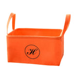 Maxbell Pet Toy Storage Box with Handles Foldable for Pet Clothes Dog Coats Dog Toys Orange