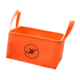 Maxbell Pet Toy Storage Box with Handles Foldable for Pet Clothes Dog Coats Dog Toys Orange