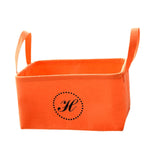 Maxbell Pet Toy Storage Box with Handles Foldable for Pet Clothes Dog Coats Dog Toys Orange