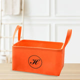 Maxbell Pet Toy Storage Box with Handles Foldable for Pet Clothes Dog Coats Dog Toys Orange