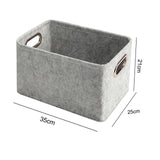 Maxbell Dog Toy Storage Basket Bin Large Felt Pet Bin Basket for Leashes Pet Clothes Light Gray