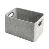 Maxbell Dog Toy Storage Basket Bin Large Felt Pet Bin Basket for Leashes Pet Clothes Light Gray