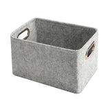 Maxbell Dog Toy Storage Basket Bin Large Felt Pet Bin Basket for Leashes Pet Clothes Light Gray