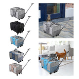 Maxbell Pet Carrier with Wheels Portable Foldable Pet Travel Bag for Puppy Cats Dogs Gray