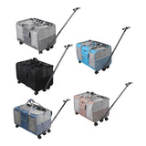 Maxbell Pet Carrier with Wheels Portable Foldable Pet Travel Bag for Puppy Cats Dogs Gray