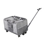 Maxbell Pet Carrier with Wheels Portable Foldable Pet Travel Bag for Puppy Cats Dogs Gray