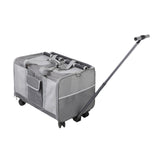 Maxbell Pet Carrier with Wheels Portable Foldable Pet Travel Bag for Puppy Cats Dogs Gray
