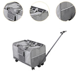 Maxbell Pet Carrier with Wheels Portable Foldable Pet Travel Bag for Puppy Cats Dogs Gray