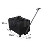 Maxbell Pet Carrier with Wheels Portable Foldable Pet Travel Bag for Puppy Cats Dogs Black