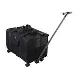 Maxbell Pet Carrier with Wheels Portable Foldable Pet Travel Bag for Puppy Cats Dogs Black