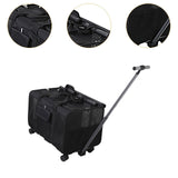 Maxbell Pet Carrier with Wheels Portable Foldable Pet Travel Bag for Puppy Cats Dogs Black