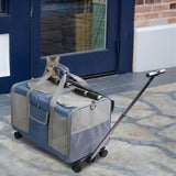 Maxbell Pet Carrier with Wheels Portable Foldable Pet Travel Bag for Puppy Cats Dogs Dark Blue