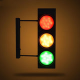 Maxbell Industrial Traffic Light Lamp Retro Wall Decoration for Cafes Corridor Aisle