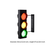 Maxbell Industrial Traffic Light Lamp Retro Wall Decoration for Cafes Corridor Aisle