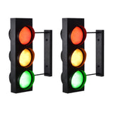 Maxbell Industrial Traffic Light Lamp Retro Wall Decoration for Cafes Corridor Aisle