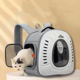 Maxbell Pet Travel Backpack Cage Breathable Space Capsule for Outdoor Travel Walking white