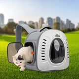 Maxbell Pet Travel Backpack Cage Breathable Space Capsule for Outdoor Travel Walking white