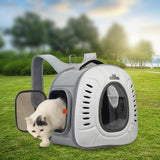 Maxbell Pet Travel Backpack Cage Breathable Space Capsule for Outdoor Travel Walking white
