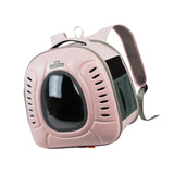Maxbell Pet Travel Backpack Cage Breathable Space Capsule for Outdoor Travel Walking pink
