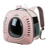Maxbell Pet Travel Backpack Cage Breathable Space Capsule for Outdoor Travel Walking pink
