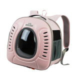Maxbell Pet Travel Backpack Cage Breathable Space Capsule for Outdoor Travel Walking pink