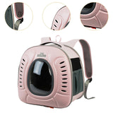 Maxbell Pet Travel Backpack Cage Breathable Space Capsule for Outdoor Travel Walking pink