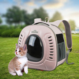 Maxbell Pet Travel Backpack Cage Breathable Space Capsule for Outdoor Travel Walking pink
