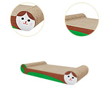 Maxbell Cat Scratchers Cardboard 2 in 1 Pet Bed Cat Scratch Pad for Indoor Cats Play green
