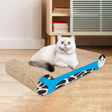 Maxbell Cat Scratchers Cardboard 2 in 1 Pet Bed Cat Scratch Pad for Indoor Cats Play blue