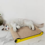 Maxbell Cat Scratchers Cardboard 2 in 1 Pet Bed Cat Scratch Pad for Indoor Cats Play yellow