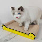 Maxbell Cat Scratchers Cardboard 2 in 1 Pet Bed Cat Scratch Pad for Indoor Cats Play yellow