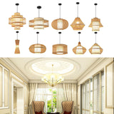 Maxbell Bamboo Woven Pendant Lamp Rustic Weave Ceiling Light for Kitchen Porch Hotel Style A