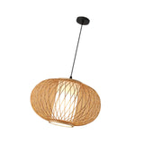 Maxbell Bamboo Woven Pendant Lamp Rustic Weave Ceiling Light for Kitchen Porch Hotel Style C