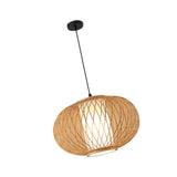 Maxbell Bamboo Woven Pendant Lamp Rustic Weave Ceiling Light for Kitchen Porch Hotel Style C