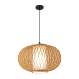 Maxbell Bamboo Woven Pendant Lamp Rustic Weave Ceiling Light for Kitchen Porch Hotel Style C