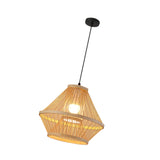 Maxbell Bamboo Woven Pendant Lamp Rustic Weave Ceiling Light for Kitchen Porch Hotel Style D