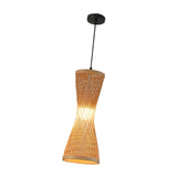 Maxbell Bamboo Woven Pendant Lamp Rustic Weave Ceiling Light for Kitchen Porch Hotel Style F