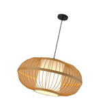 Maxbell Bamboo Woven Pendant Lamp Rustic Weave Ceiling Light for Kitchen Porch Hotel Style G