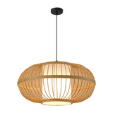 Maxbell Bamboo Woven Pendant Lamp Rustic Weave Ceiling Light for Kitchen Porch Hotel Style G