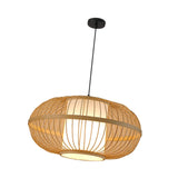 Maxbell Bamboo Woven Pendant Lamp Rustic Weave Ceiling Light for Kitchen Porch Hotel Style G