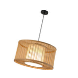 Maxbell Bamboo Woven Pendant Lamp Rustic Weave Ceiling Light for Kitchen Porch Hotel Style H