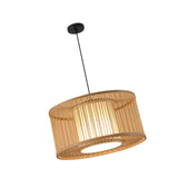 Maxbell Bamboo Woven Pendant Lamp Rustic Weave Ceiling Light for Kitchen Porch Hotel Style H