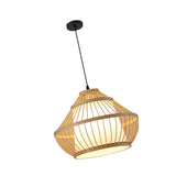 Maxbell Bamboo Woven Pendant Lamp Rustic Weave Ceiling Light for Kitchen Porch Hotel Style I