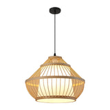 Maxbell Bamboo Woven Pendant Lamp Rustic Weave Ceiling Light for Kitchen Porch Hotel Style I