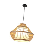 Maxbell Bamboo Woven Pendant Lamp Rustic Weave Ceiling Light for Kitchen Porch Hotel Style I