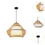 Maxbell Bamboo Woven Pendant Lamp Rustic Weave Ceiling Light for Kitchen Porch Hotel Style I