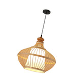 Maxbell Bamboo Woven Pendant Lamp Rustic Weave Ceiling Light for Kitchen Porch Hotel Style J