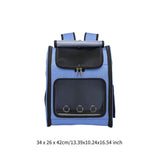 Maxbell Pet Carrier Backpack Pet Travel Bag for Hiking Travel Small Medium Sized Pet Blue