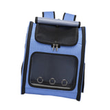 Maxbell Pet Carrier Backpack Pet Travel Bag for Hiking Travel Small Medium Sized Pet Blue
